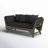 Lauire 65'' Wide Straight Acacia Patio Daybed with Cushions-175322876