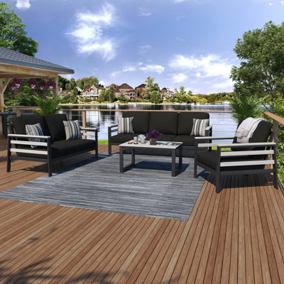 Townsend 5 Piece Sofa Seating Group with Sunbrella Cushions