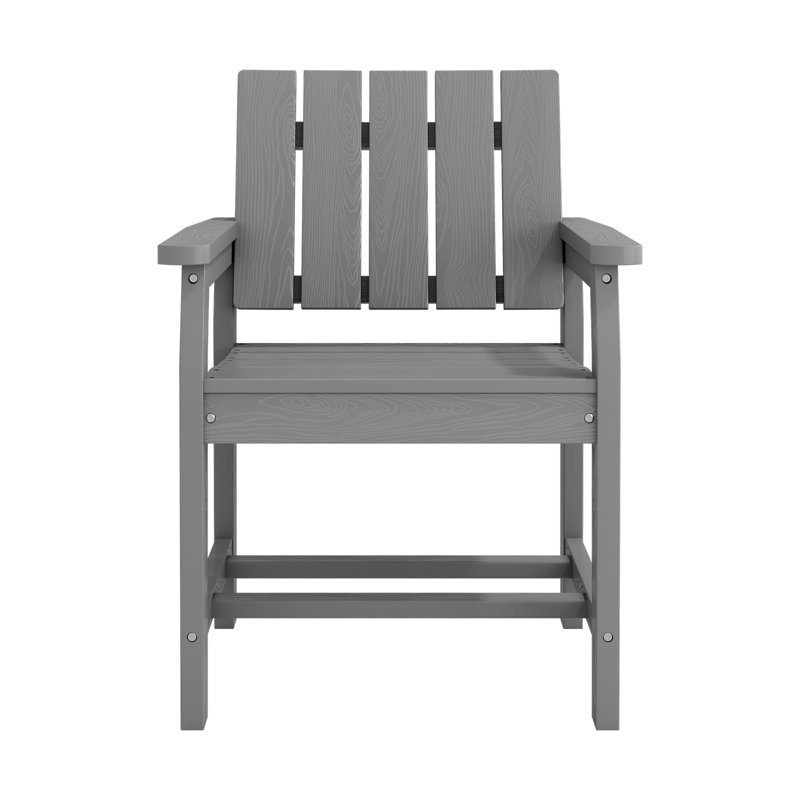 Chaises de salle à manger d'extérieur en PEHD 33,27 po x 22,24 po, Grey
