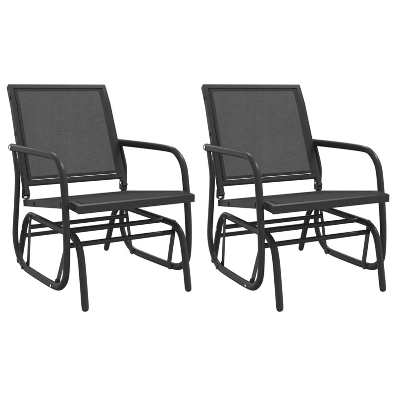 Outdoor Glider Chair, Black