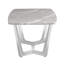 Azarius 55cm Metal End Table for Living Room Furniture, Modern Sofa Side Table with Marble Top-93853700