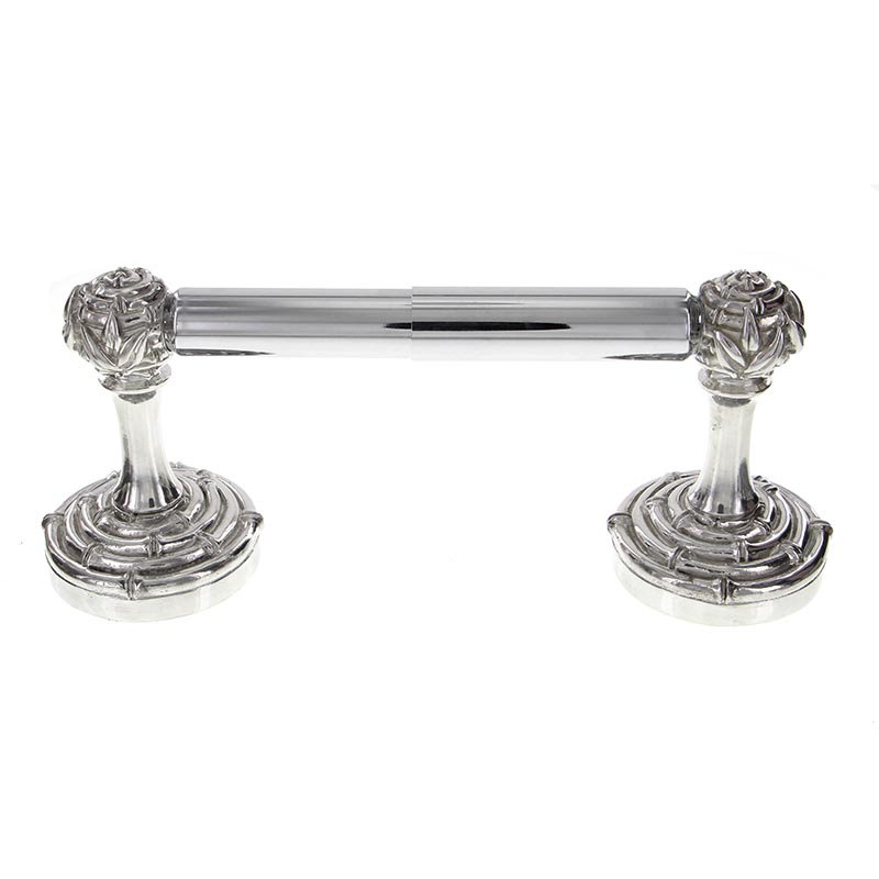 Palmaria Spring Wall Mount Toilet Paper Holder, Polished Silver