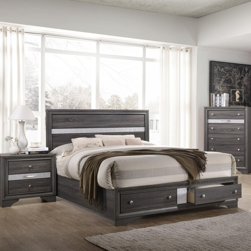 Ashlock Solid Wood Platform Storage Bed, White, Full