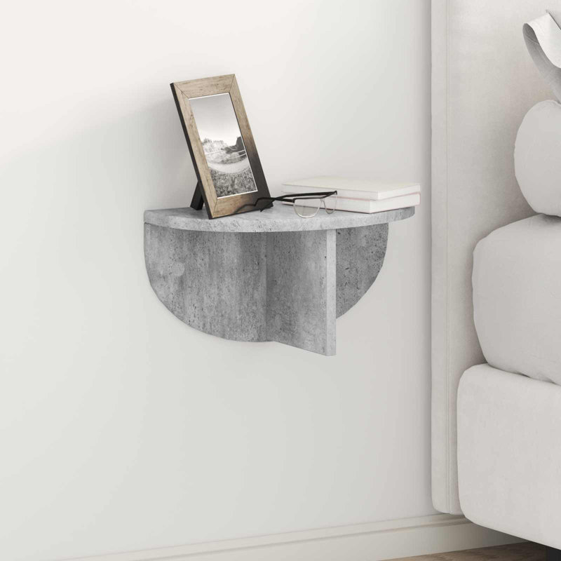 Floating Shelf, 19cm H x 38cm W x 19cm D, Concrete Grey