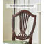 Chaise de salle à manger avec revêtement américain antique en bois massif et cuir