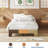 Wooden Platform Bed Frame - No Box Spring, Wooden Slats, 10.24" Height, Easy Assembly-1207314801-1207314803