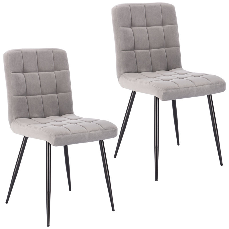 Anzalone Upholstered Dining Chair, Light Grey