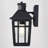 Quinten Aluminum Matte Black Motion Sensor Dusk To Dawn Outdoor Wall Light Clear Seeded Glass