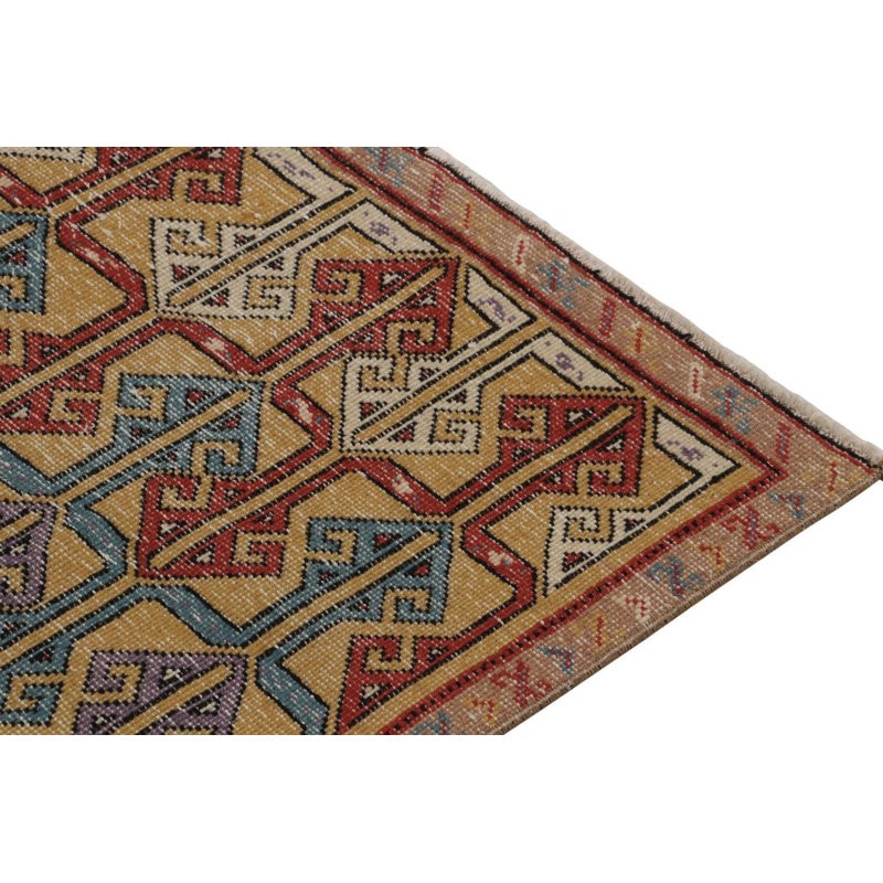 One-of-a-Kind Hand Knotted Area Rug, Rectangle 3'7" x 6'7"