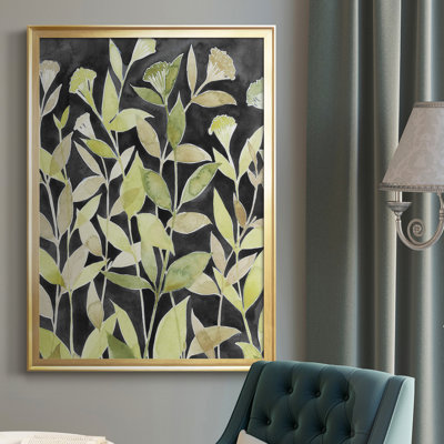 Encre Blooming Night II, toile encadrée de qualité supérieure - prête à être accrochée