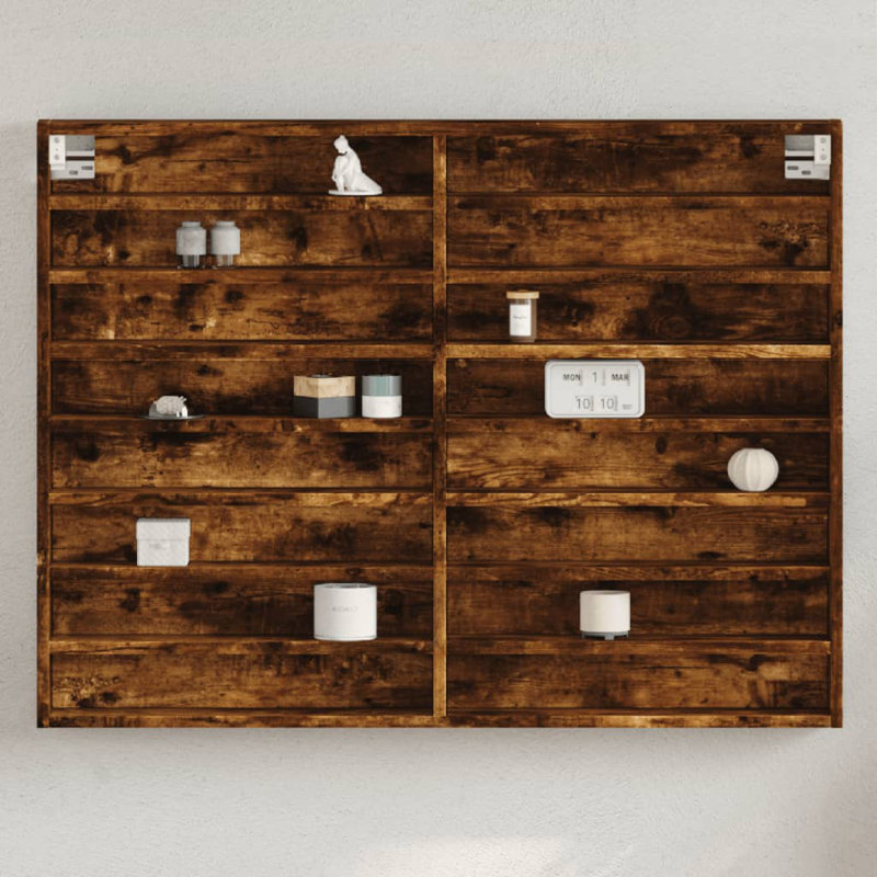 Renye Floating Shelf, Smoked Oak