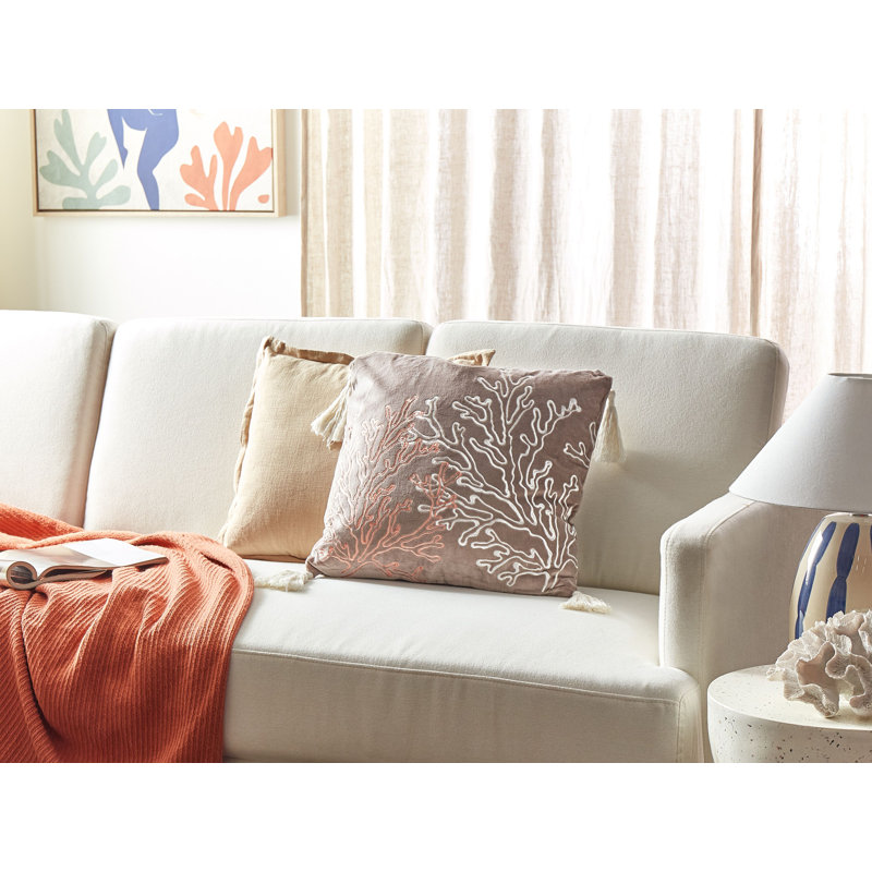 Catrine Animal Print Beige Square Cushion