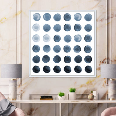 Cercle de grilles dans des tons de gris - peinture sur toile