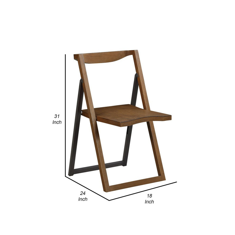 Chaise d'appoint pliante Caro en brun