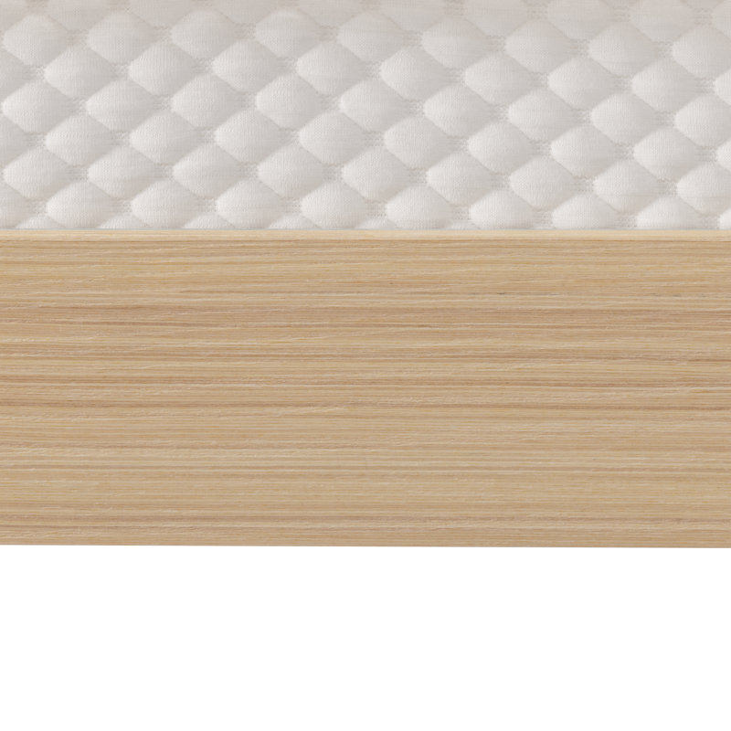 Kentin Twin Over Twin Low Bunk Bed, Embossed Natural