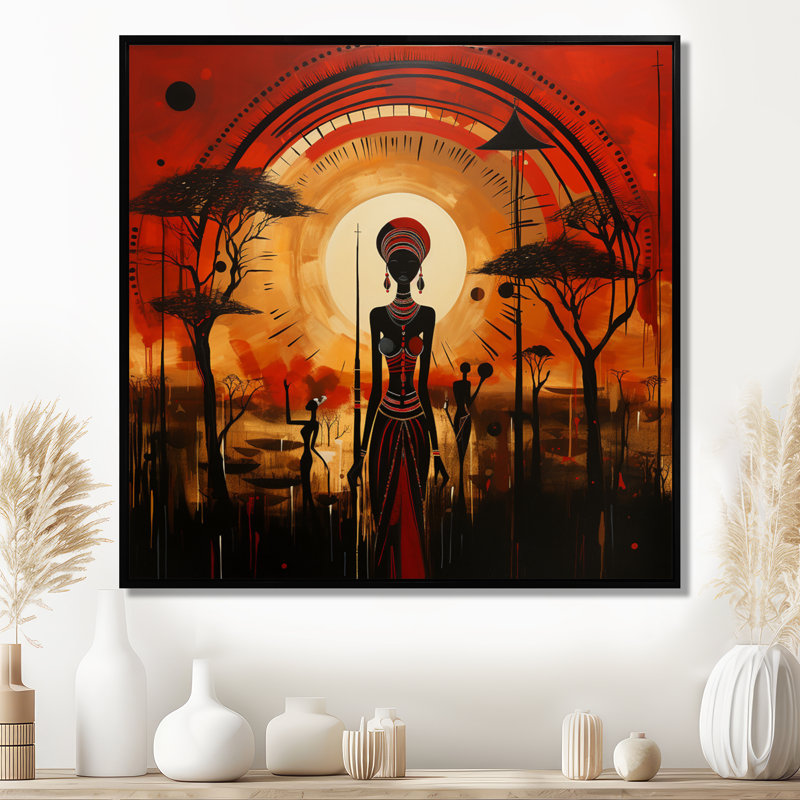 «African Silhouettes African Vision», impression d'art mural africain, H 30 po x l 30 po x P 1 po