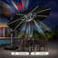 Lilibeth 11 FT Round Lighted Cantilever Umbrella With Base,Black-365292828