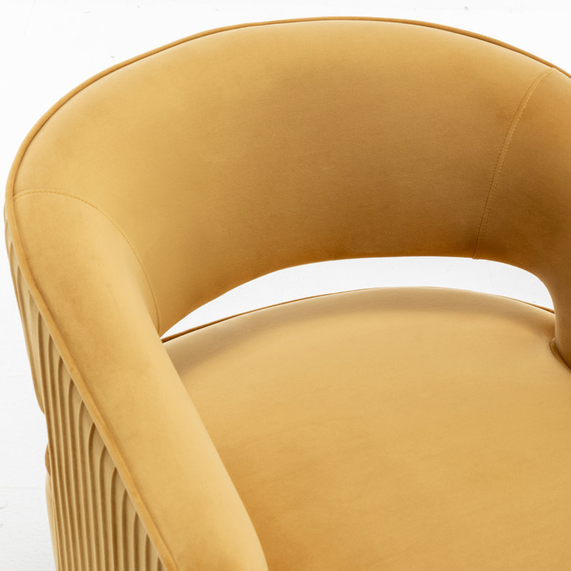 Chynna Velvet Armchair, Yellow