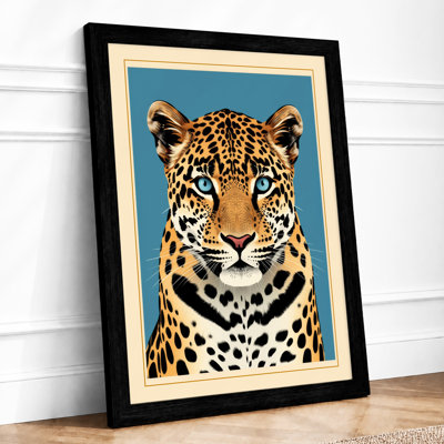 Leopard Gaze Modern - Framed Print