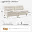 Basilio 2 Seater Upholstered Sofa with USB Type-C Ports and Storage Pockets-775425140