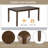 6 Piece Kitchen Dining Set, Rectangular Wooden Dining Table With 4 Upholstered Chairs And A Bench-864518238-864518232