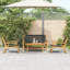 Set Of 3 Acacia Wood, Rattan Medium Durable-1961860998