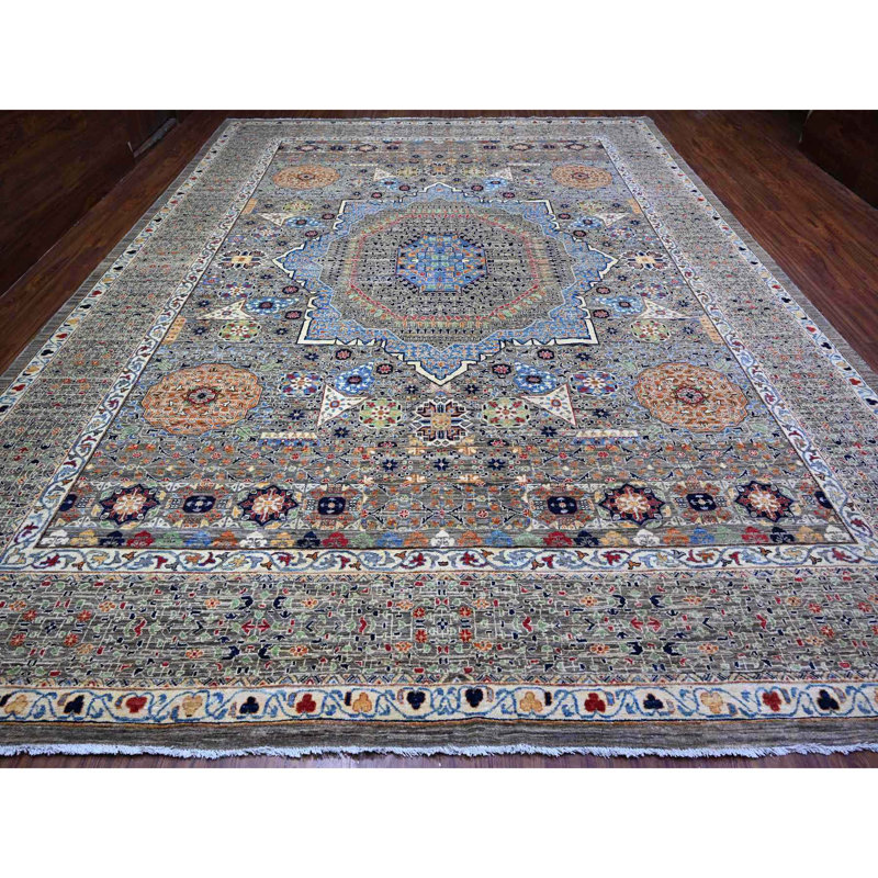 Tapis unique gris de 12 pi x 15 pi 9 po Jodene
