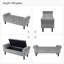 Banc de rangement rembourré Jillia-1808254036