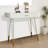 Tyair 39.5" Euro Console Table Sofa Table with Drawer and Bamboo Legs for Entryway and Living Room, White and Dark Oak