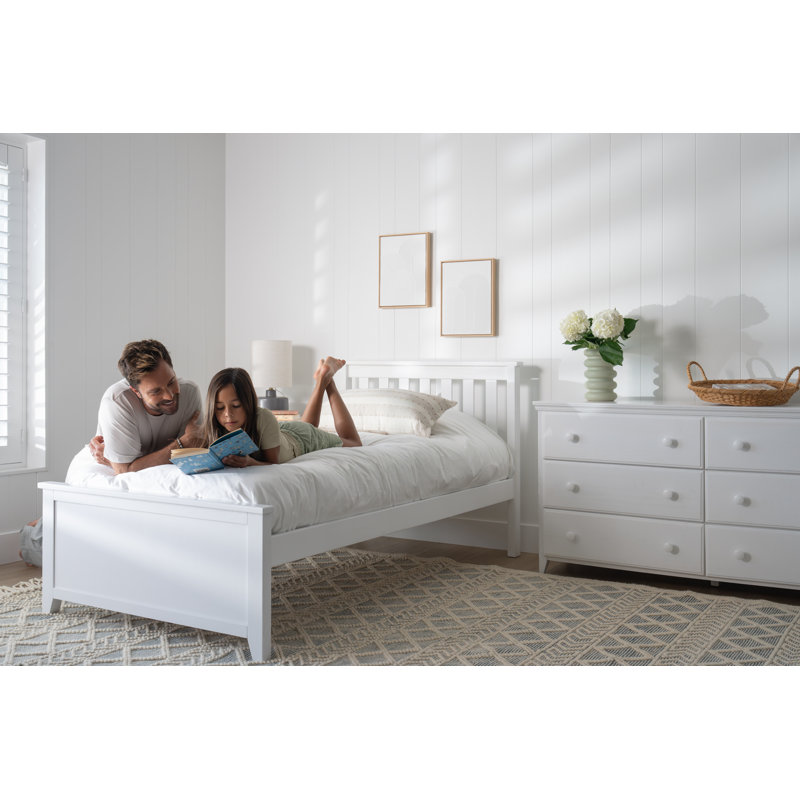 Savona FSC®-Certified Oak Kids Bed/Bunk Bed, Full, Washed White