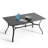 Outdoor 7-piece Metal Wicker Dining Set With 1.77'' Umbrella Hole, Black