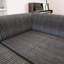 Canapé-lit modulaire en L en velours côtelé-1131946831
