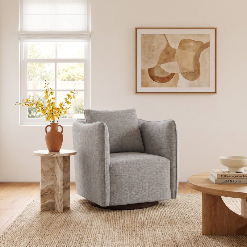 Winslow Upholstered Swivel Armchair