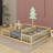 Double Twin Floor Bed With Fence And Guardrails-1144739493