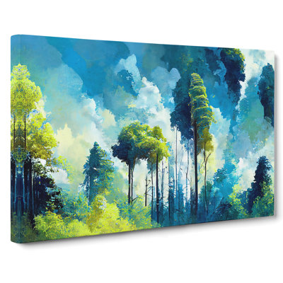 Towering Forest Trees - Wrapped Canvas