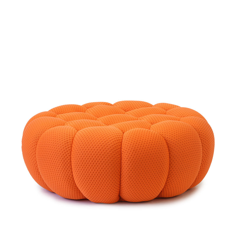  Repose-pieds rond à compression Cenie, aucun assemblage requis, Orange