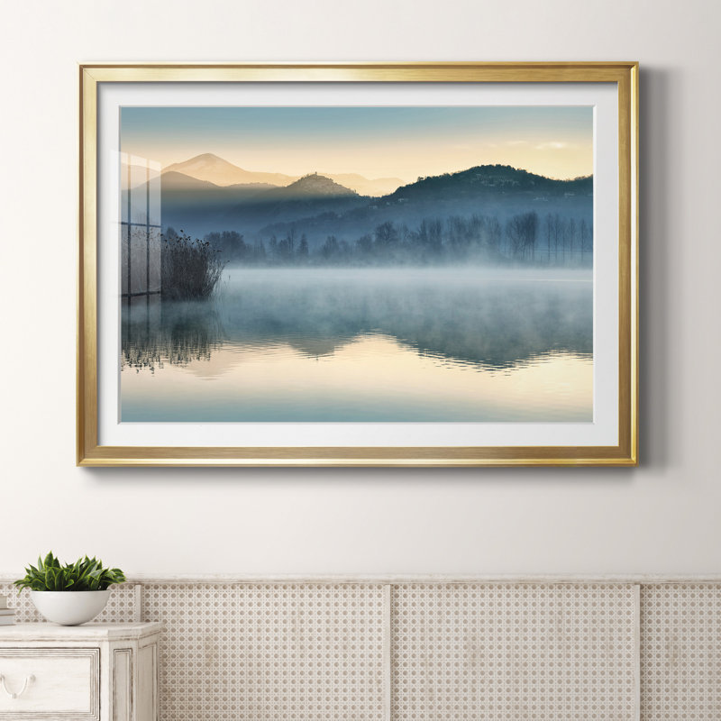 " Quiet Morning ", Gold, 26.5" H x 36.5" W x 1.5" D