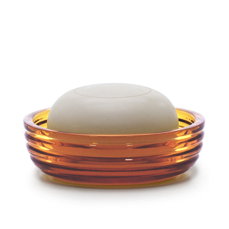 Riga Gray Soap Dish, Amber