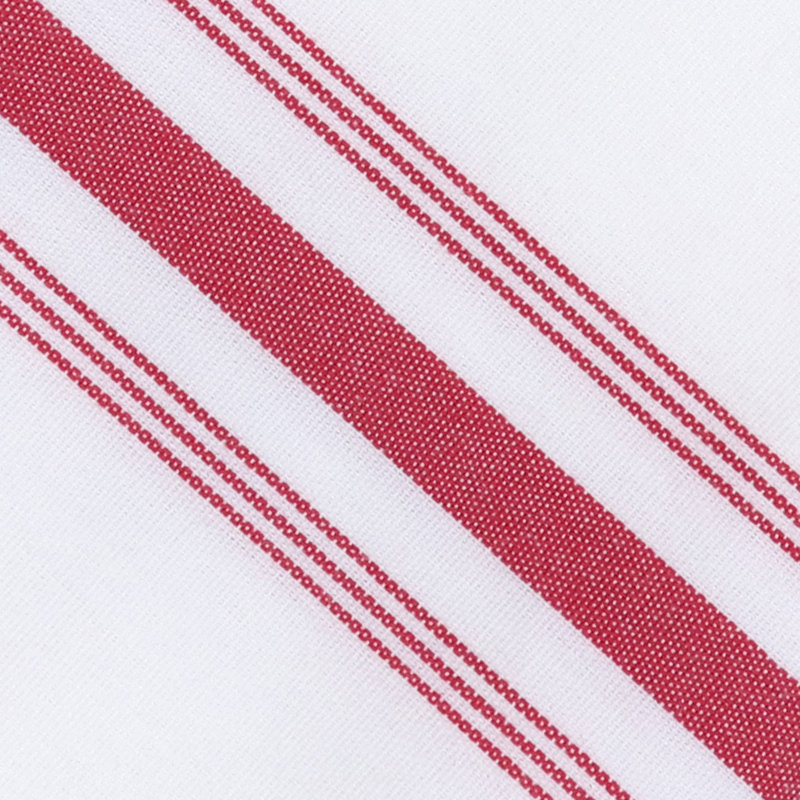 Polyester Striped Rectangle Napkin, Red