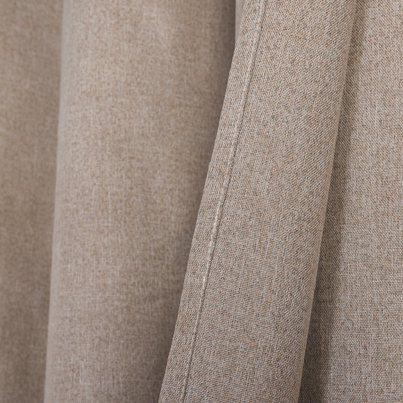 1‑Panel Linen‑Textured Blackout Door Curtain