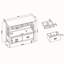 Console console avec 4 tiroirs et 1 tablette de rangement-1870334301