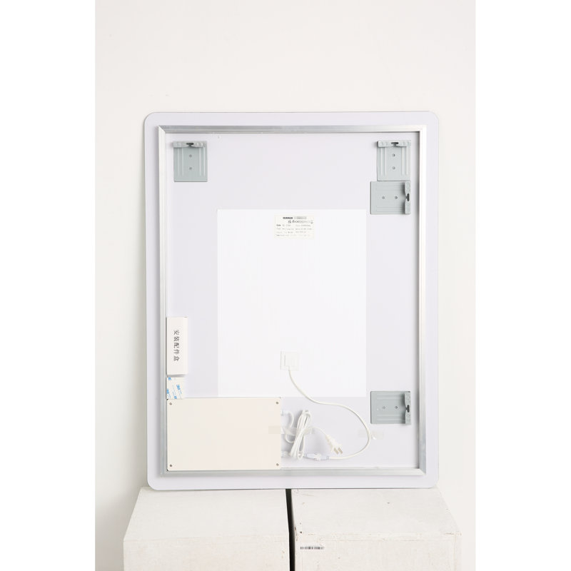 Miroir de salle de bain à DEL avec brouillard: brouillard, 3 couleurs, miroir réfléchissant transparent avec DEL: gradation, corrosion, facile à installer