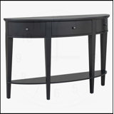 Modern Curved Console Table with Multiple Storage Options for Various Rooms