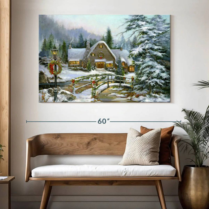 Hiver Noël, H 34 po x l 51 po