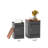 Black Double-layer Nesting Storage Stool Set