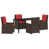 Red Cushion/Brown Frame