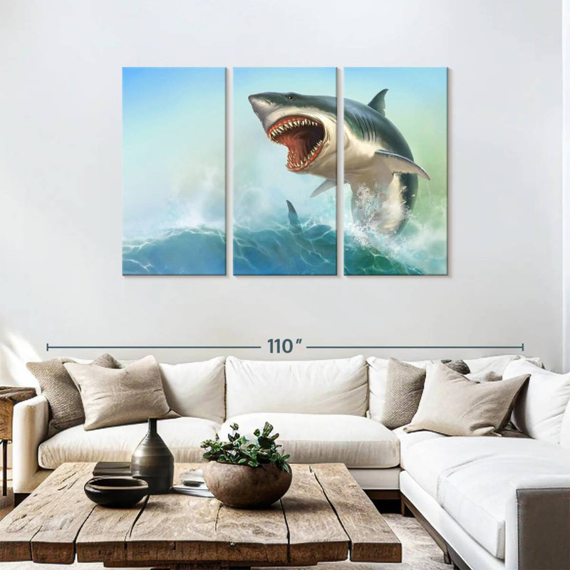 Scary Shark, 48" H x 74" W