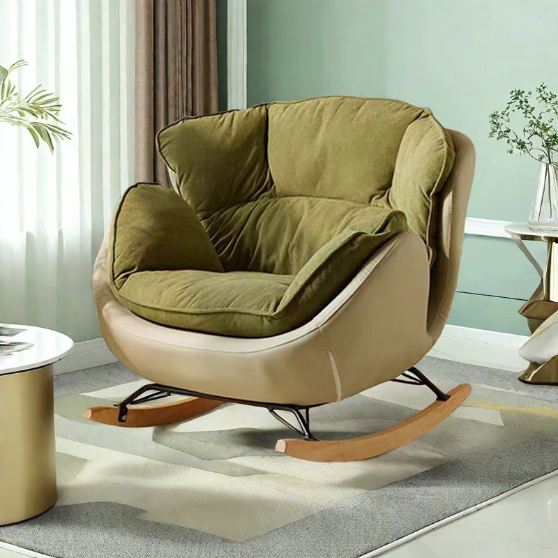 Chaise berçante moderne de luxe légère, Vert