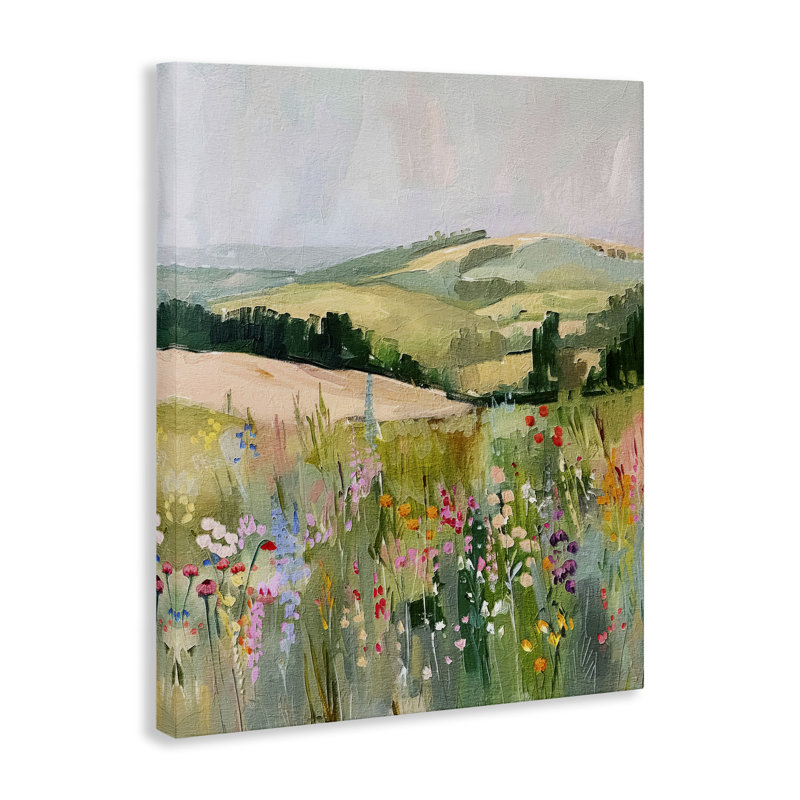  «Pastel Countryside Meadows», art mural sur toile par RileyB, H 40 po x l 30 po