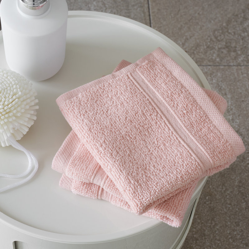 Zero Twist 100% Cotton 6-Piece Towel Bale, Pink
